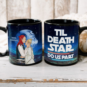 Til Death Star Do Us Part Personalized Galaxy Couple Mug, Gift For Couple - Coffee Mug - GoDuckee