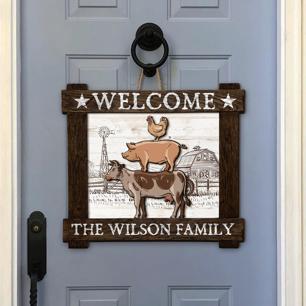Personalized Farming Wood Sign Gift For Farmer - Wood Sign - GoDuckee