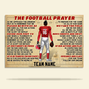 Personalized American Football Poster -The Football Prayer - Custom Team Name - Poster & Canvas - GoDuckee