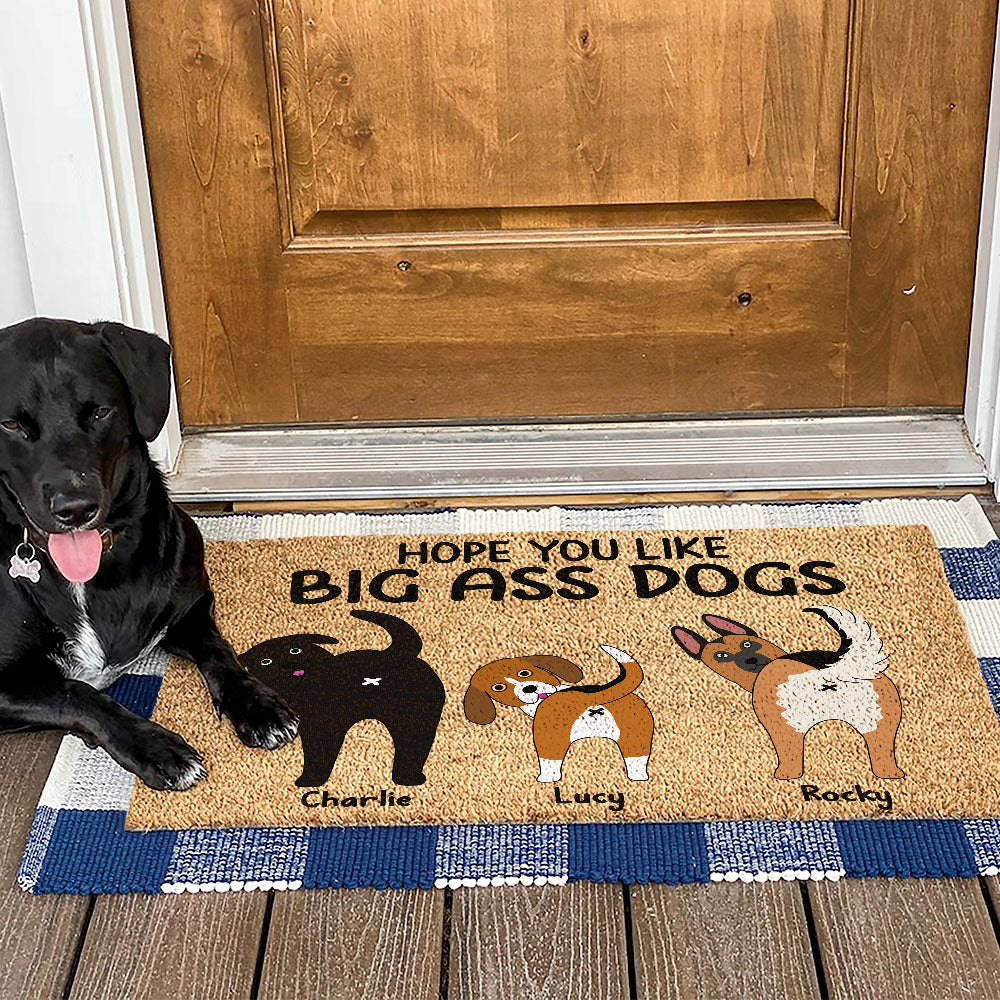 Hope You Like Big Ass Dogs Personalized Dog Doormat, Gift For Dog Lovers - Doormat - GoDuckee