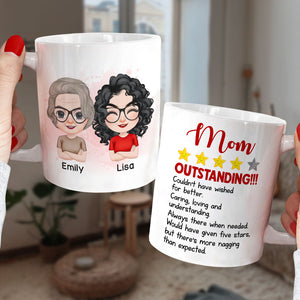 Mom Outstanding Couldn't Have Wished For Better, Personalized Mug, Mother's Day Gift, Gift For Mom - Coffee Mug - GoDuckee