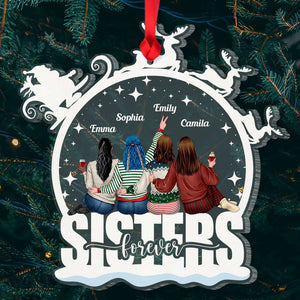 Sister Forever,Personalized Acrylic Ornament, Christmas Gift For Sisters - Ornament - GoDuckee