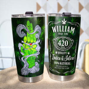 100% Grown Locally All Over The Globe Personalized Weed Tumbler Cup Gift For Him - Tumbler Cup - GoDuckee