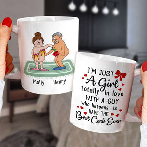 I'm Just A Girl, Personalized Mug, Gift For Naughty Couple - Coffee Mug - GoDuckee