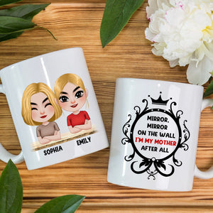 Gift For Mom, Personalized White Mug Accent Mug Wine Tumbler, Mom And Kid Mug, Mother's Day Gift - Coffee Mug - GoDuckee