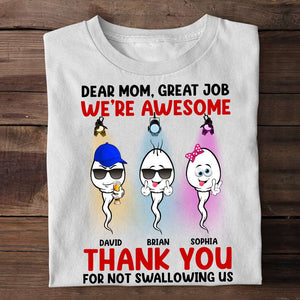 We're Awesome, Happy Mother's Day Personalized Shirt Hoodie Sweatshirt, Gift For Mom - Shirts - GoDuckee