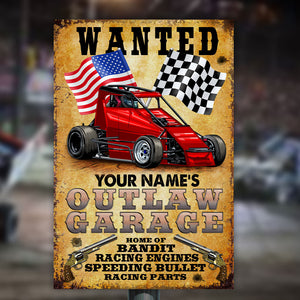 Home Of Bandit Racing Engines Personalized Dirt Track Racing Metal Sign Gift For Racing Lovers - Metal Wall Art - GoDuckee