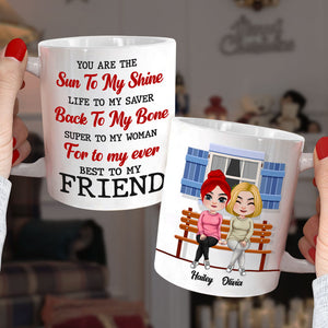 You Are The Sun To My Shine Personalized Friends Mug, Gift For Friends - Coffee Mug - GoDuckee