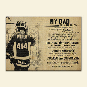 Personalized Firefighter Poster - Bring Him Home To Me - Vintage - Poster & Canvas - GoDuckee