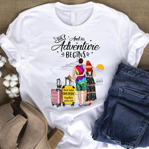 And So, The Adventure Begins Personalized Cruising Couple Shirt Gift For Couple - Shirts - GoDuckee