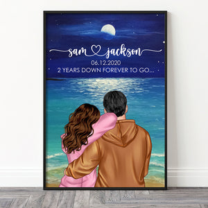 Forever To Go Personalized Canvas Print, Couple Gift - Poster & Canvas - GoDuckee