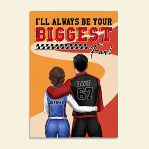 Personalized Racing Couple Poster - Always Be Your Biggest Fan - Couple Shoulder to Shoulder - Poster & Canvas - GoDuckee