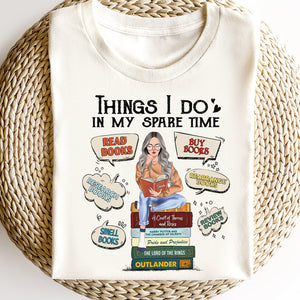 Things I Do In My Spare Time Personalized Book Girl Shirt, Gift For Book Lovers - Shirts - GoDuckee