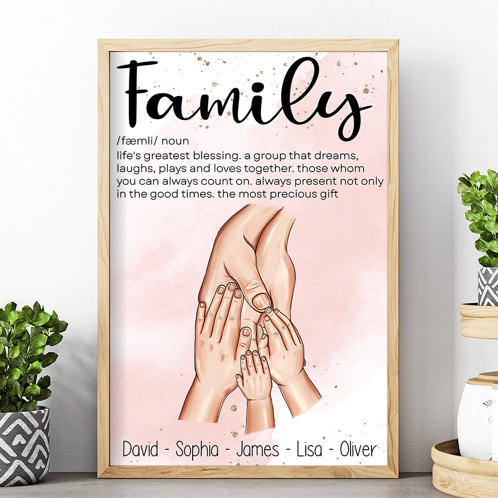 Family Hand In Hand, Family Canvas Poster - Poster & Canvas - GoDuckee