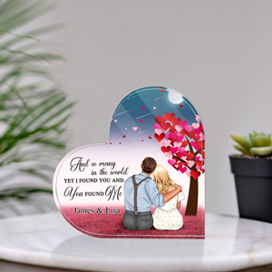 I Found You And You Found Me Personalized Couple Plaque, Gift For Couple - Decorative Plaques - GoDuckee