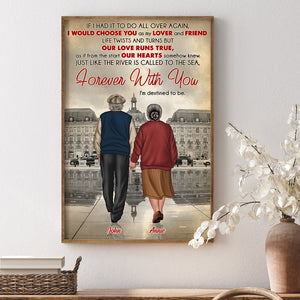 Personalized Couple Canvas Print, Forever With You I'm Destined To Be - Poster & Canvas - GoDuckee