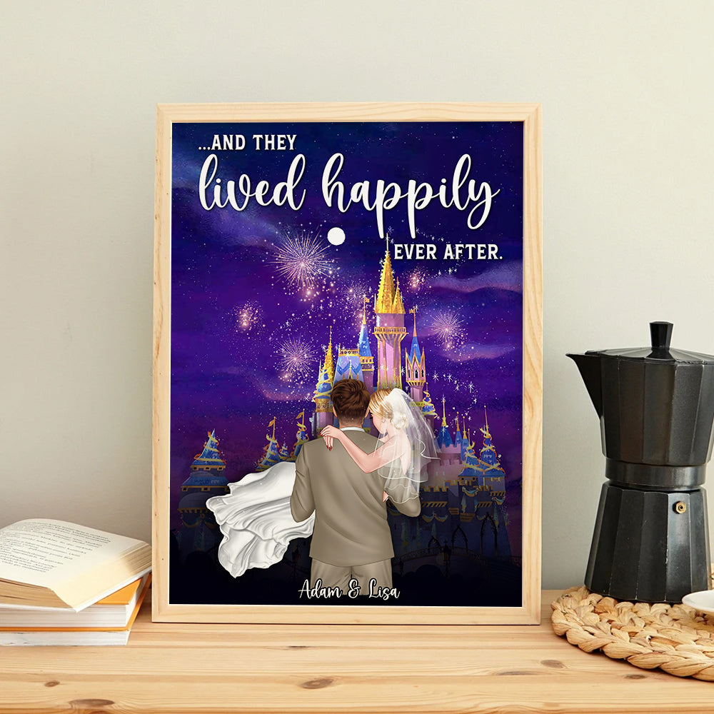 And They Lived Happily Ever After Personalized Couple Wall Art-3DNLI010323 - Poster & Canvas - GoDuckee