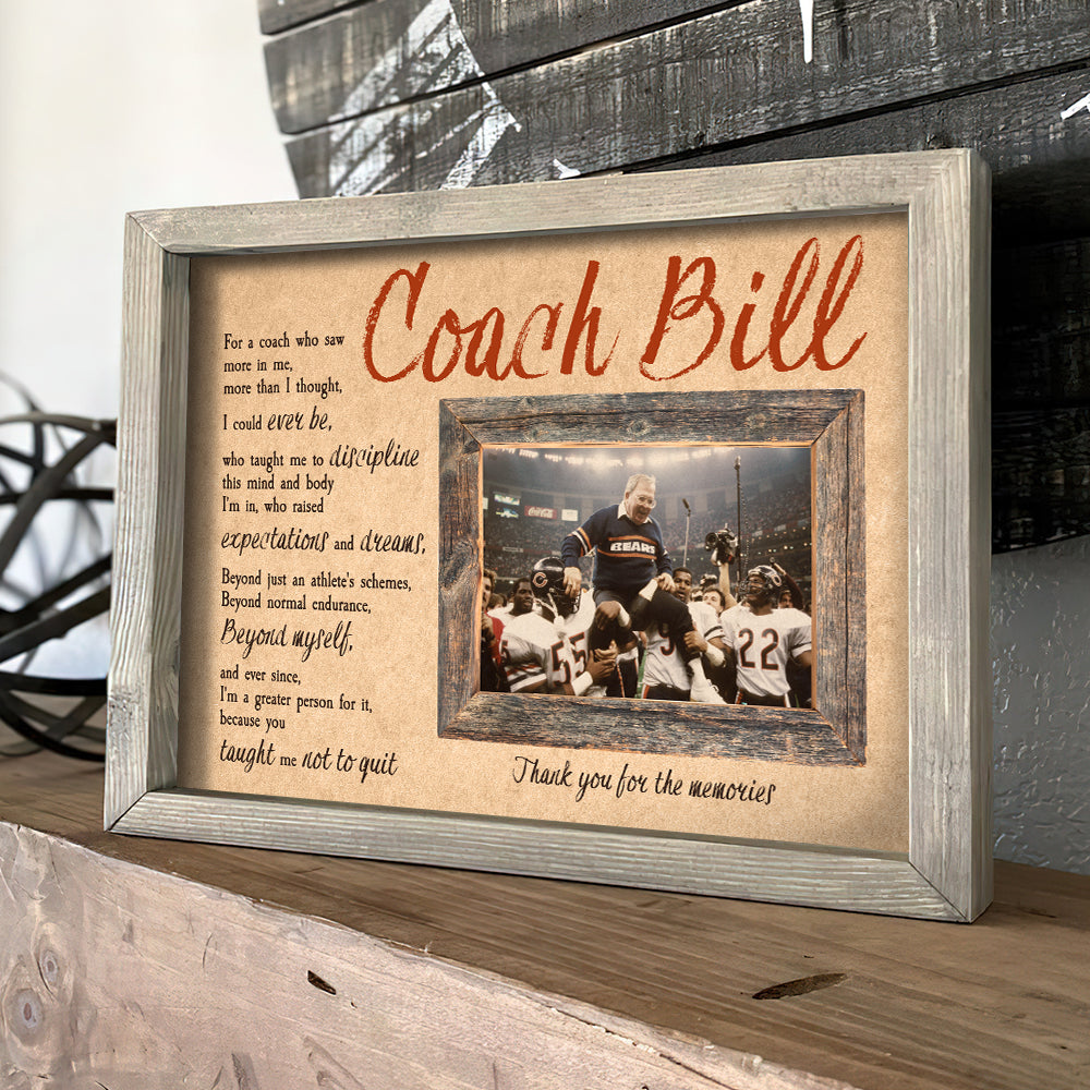 Football Player Coach Personalized Wall Art Gift Thankyou For The Memories - Poster & Canvas - GoDuckee