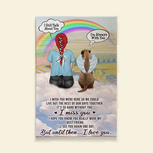 I Wish You Were Here Personalized Heaven Dog Canvas Print Gift For Dog Lovers - Poster & Canvas - GoDuckee