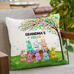 Grandma's Peeps, Personalized Pillow, Gift For Grandma - Pillow - GoDuckee