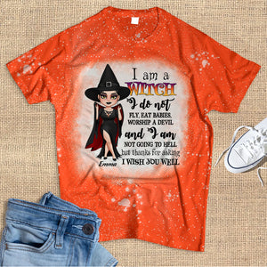I Am A Witch Personalized Witch Girl Bleached Shirt, Gift For Halloween - Shirts - GoDuckee