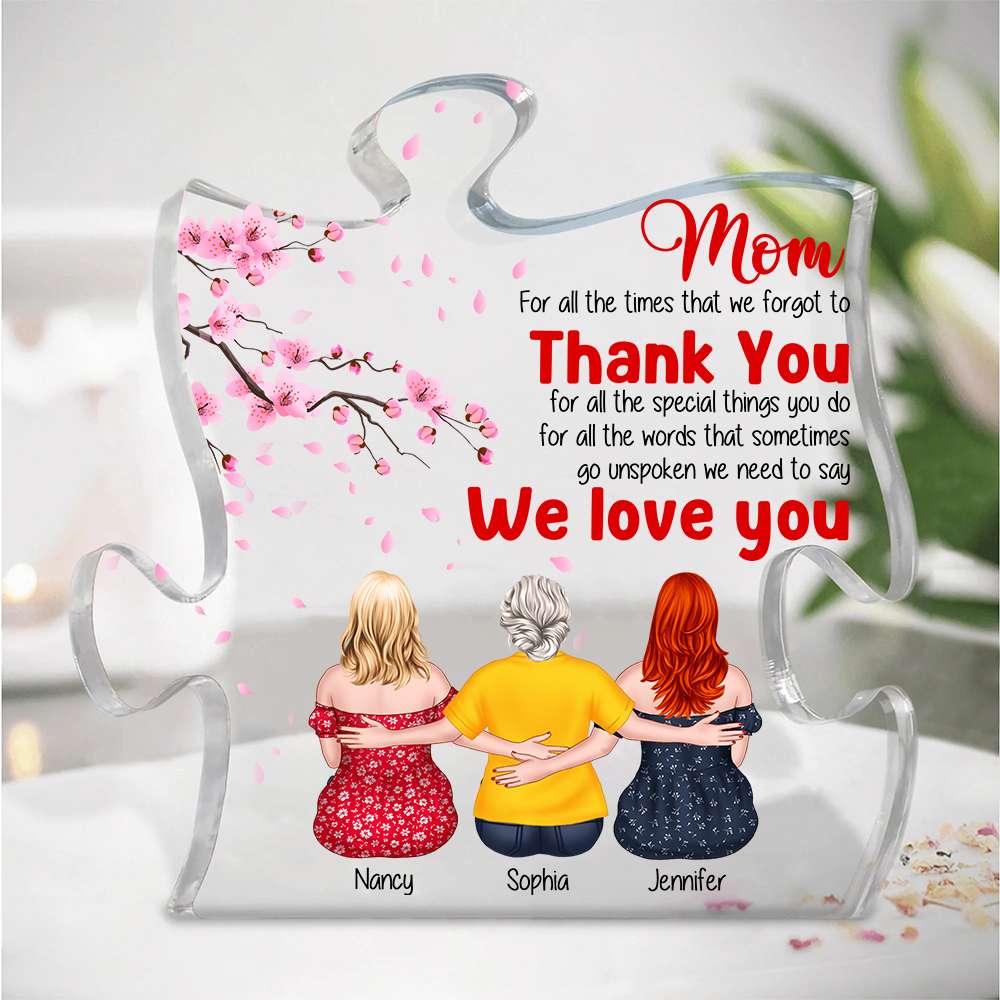 Love Mom All The Times, Gift For Mother- Personalized Shaped Acrylic Plaque- Mother's Day - Decorative Plaques - GoDuckee