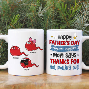 Happy Father's Day, Funny Personalized Coffee Mug White Mug, Gift For Dad Mom - Coffee Mug - GoDuckee