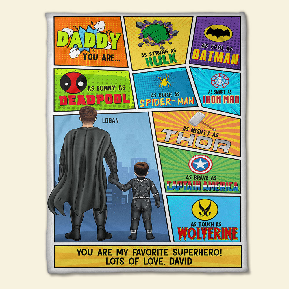 Daddy You Are My Favorite Personalized Blanket Gift For Dad - Blanket - GoDuckee