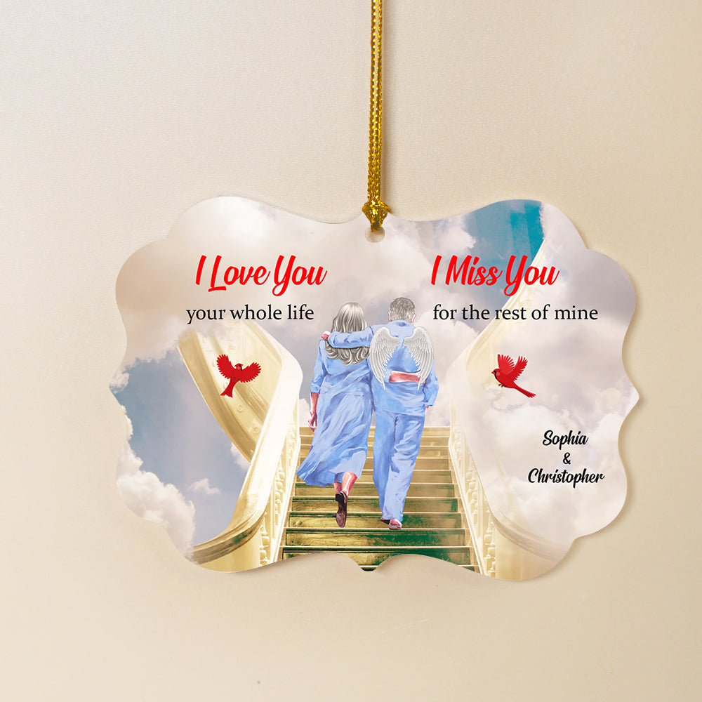 I Love You I Miss You Personalized Medallion Acrylic Ornament - Ornament - GoDuckee