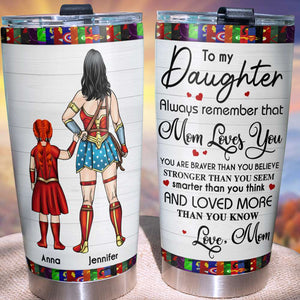 Mother Daughter, Personalized Tumbler, To My Daughter, Love You More Than You Know - Tumbler Cup - GoDuckee