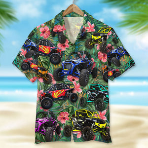 Custom Utv Hawaiian Shirt, Gift For Utv Lovers, Tropical Pattern F - Hawaiian Shirts - GoDuckee