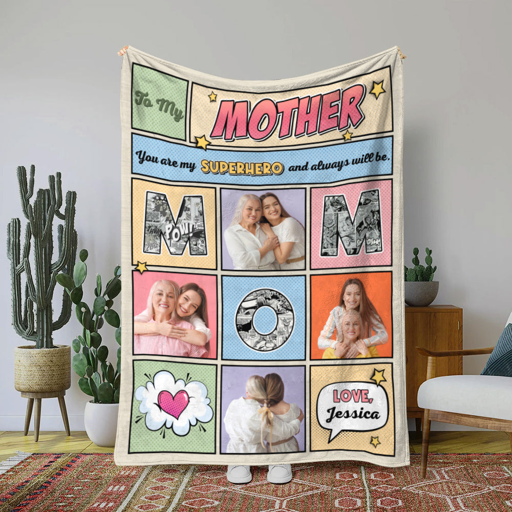 Mother's Day Gift- 04snli290323 Custom Mom Photo Blanket - Blanket - GoDuckee