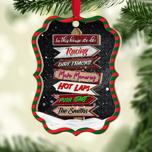 Racing Family With Different Quote Saying, Personalized 2 Layered Mix Ornament, Christmas Gift - Ornament - GoDuckee