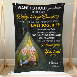 Baby Let's Go Camping, Personalized Blanket, Gift For Camping Couple - Blanket - GoDuckee