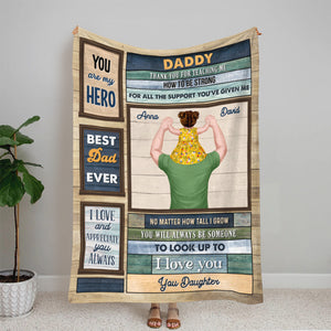 Best Dad Ever - I Love And Appreciate You Always - Personalized Father's Day Blanket - Father's Day Gift - Gift For Dad - Blanket - GoDuckee