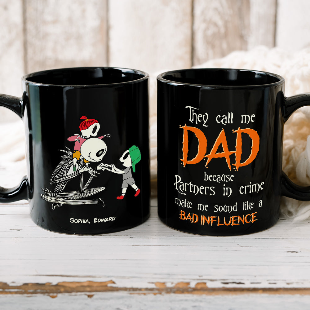 Horror Family Dad Mom And Children 02QHDT120423 Personalized Black Coffee Mug - Coffee Mug - GoDuckee