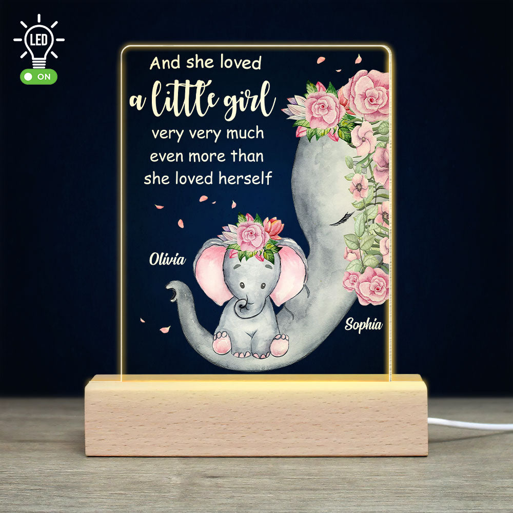 And She Loved A Little Girl Very Very Much - Personalized Mother's Day Led Light - Gift For Mom - Led Night Light - GoDuckee