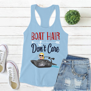 Boat Hair Don't Care Personalized Boat Shirts, Gift For Girl - Shirts - GoDuckee