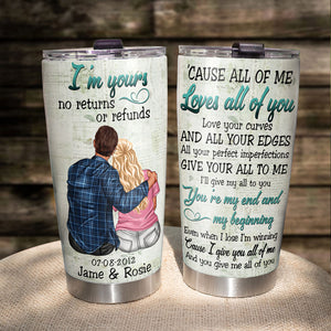 Cause All Of Me Loves All Of You Couple Personalized Tumbler Cup Gift For Couple - Tumbler Cup - GoDuckee