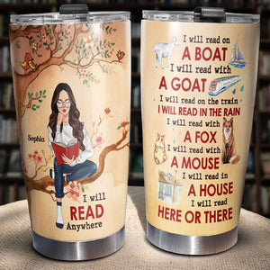 I'll Read On A Boat Personalized Tumbler Cup, Gift For Book Lovers - Tumbler Cup - GoDuckee