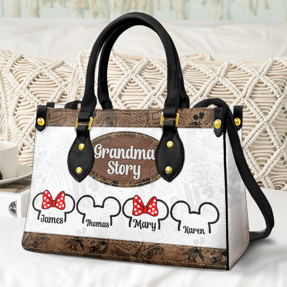 Grandma Personalized Leather Bag 04QHDT070223 - Leather Bag - GoDuckee