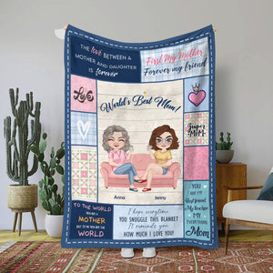 World's Best Mom - Personalized Blanket - Mother's Day Blanket - Mother's Day Gift - Gift For Mom - Blanket - GoDuckee