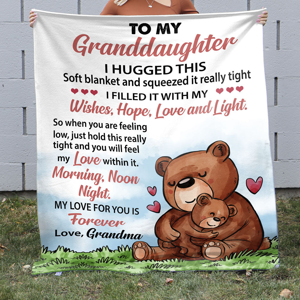 My Love For You Is Forever, Personalized Blanket, Gift For Family, Love Bear - Blanket - GoDuckee