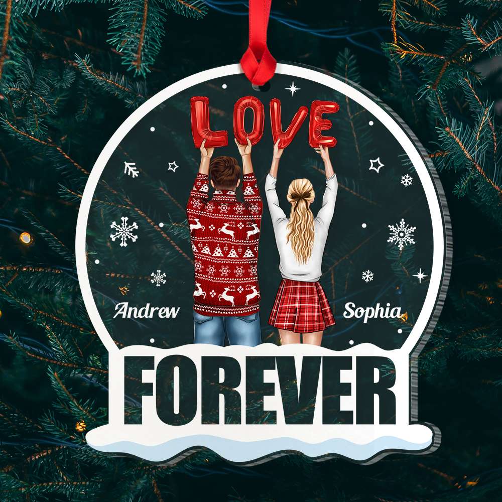 Personalized Custom Shape Ornament-Couple Love - Ornament - GoDuckee