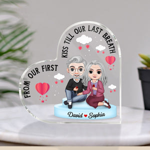 From Our First Kiss Till Our Last Breath - Personalized Couple Plaque - Gift For Couple - Decorative Plaques - GoDuckee