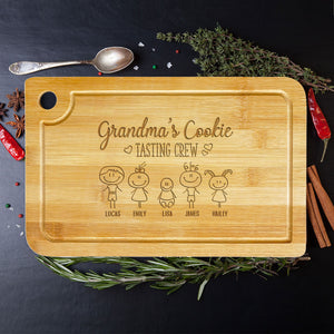 Tasting Crew Personalized Cutting Board, Gift For Grandma, Mother's Day Gift - Home Decor - GoDuckee