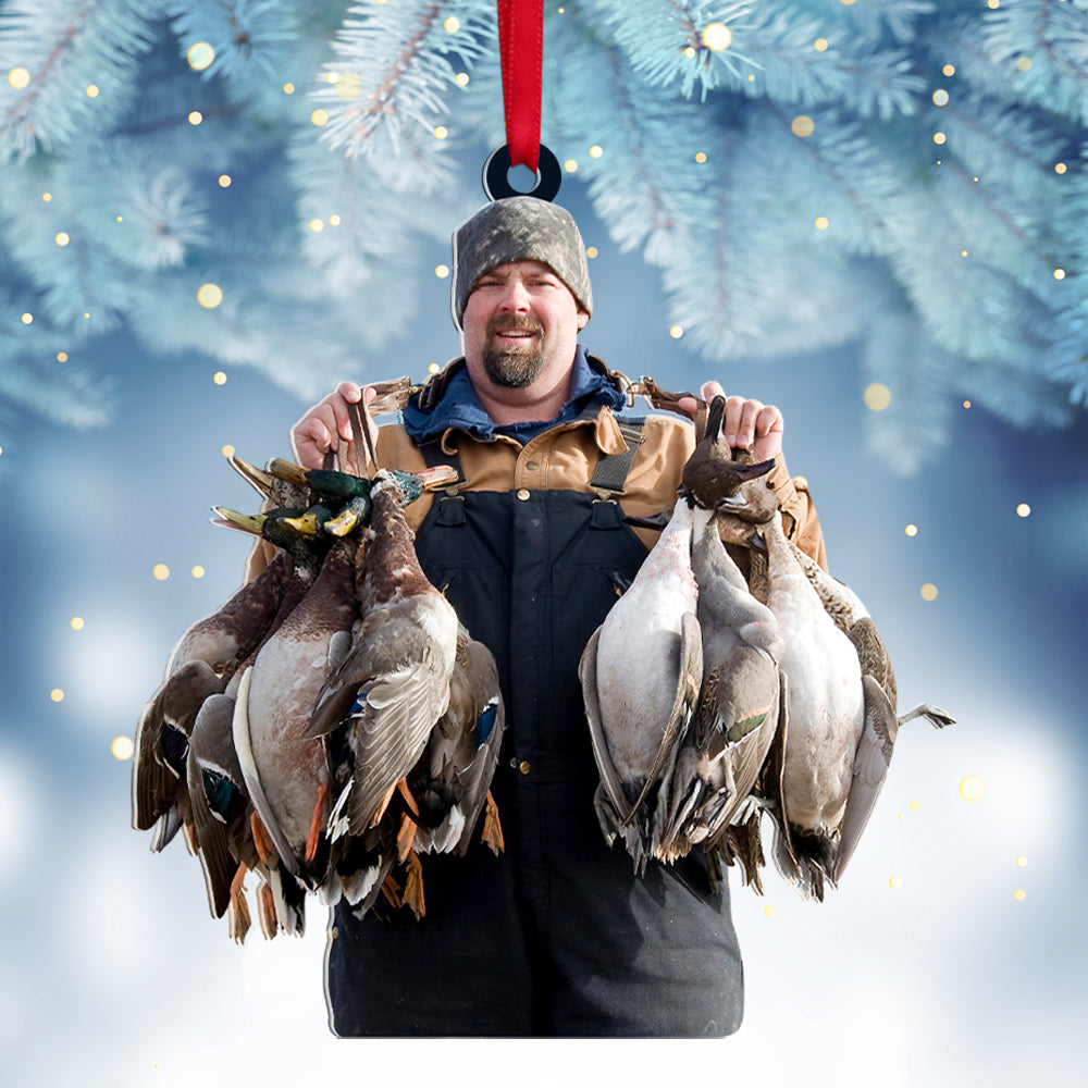 Custom Hunting Duck Photo Ornament, Christmas Tree Decor - Ornament - GoDuckee