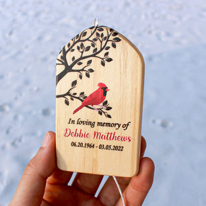 Personalized Cardinal Wind Chimes, A Limb Has Fallen From Family Tree, Memorial Gift for Loss Of Loved One - Wind Chimes - GoDuckee