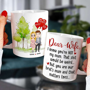 Happy Mother's Day, Personalized Couple Coffee Mug Wine Tumbler Accent Mug - Coffee Mug - GoDuckee