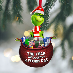 The Year We Couldn't Afford Gas Personalized Gas Inflation Ornament, Christmas Tree Decor - Ornament - GoDuckee